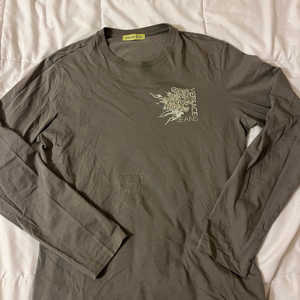 Versace Jeans Collection Men's Gray Long Sleeve Shirt